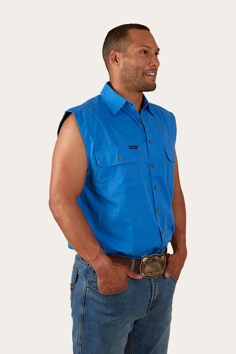 Ringers Western Rob Roy Mens Sleeveless Full Button Work Shirt