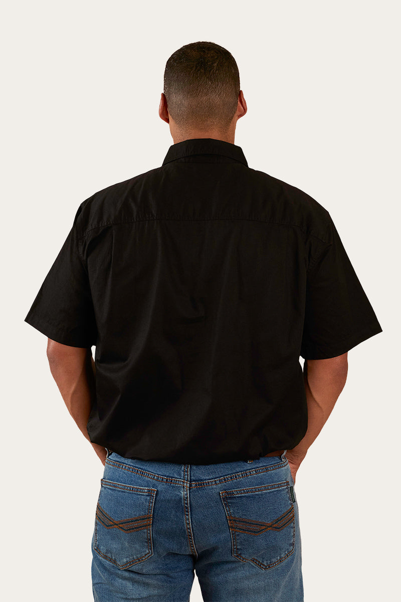 Ringers Western Pack Saddle Mens Short Sleeve Half Button Work Shirt