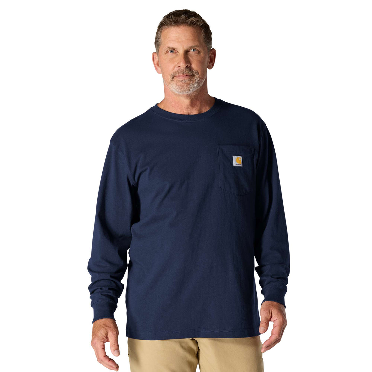 Carhartt Workwear Long Sleeve Pocket T Shirt - Navy