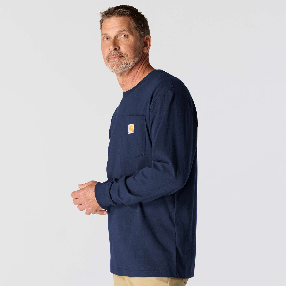 Carhartt Workwear Long Sleeve Pocket T Shirt - Navy