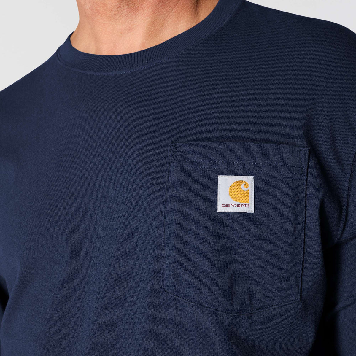 Carhartt Workwear Long Sleeve Pocket T Shirt - Navy
