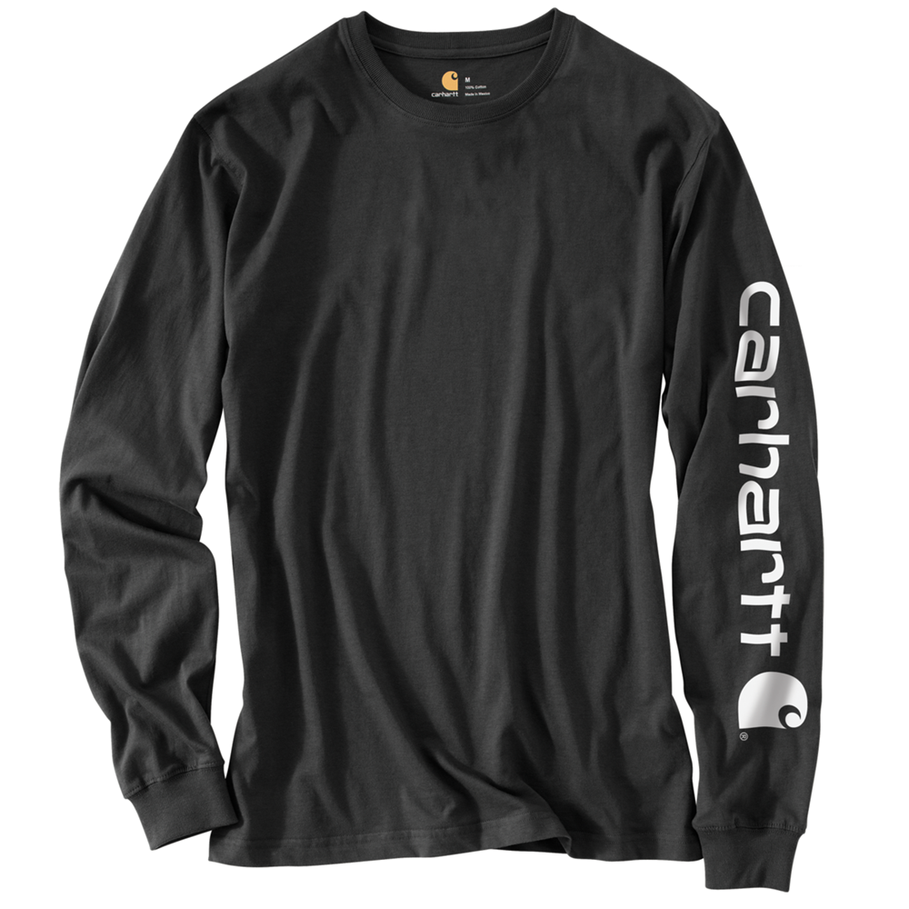 Carhartt Men′s Relaxed Fit Long Sleeve T-Shirt With Sleeve Logo