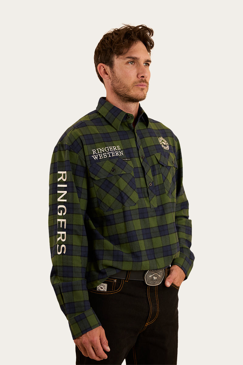 Ringers Western Kingswood Mens Half Button Flannel