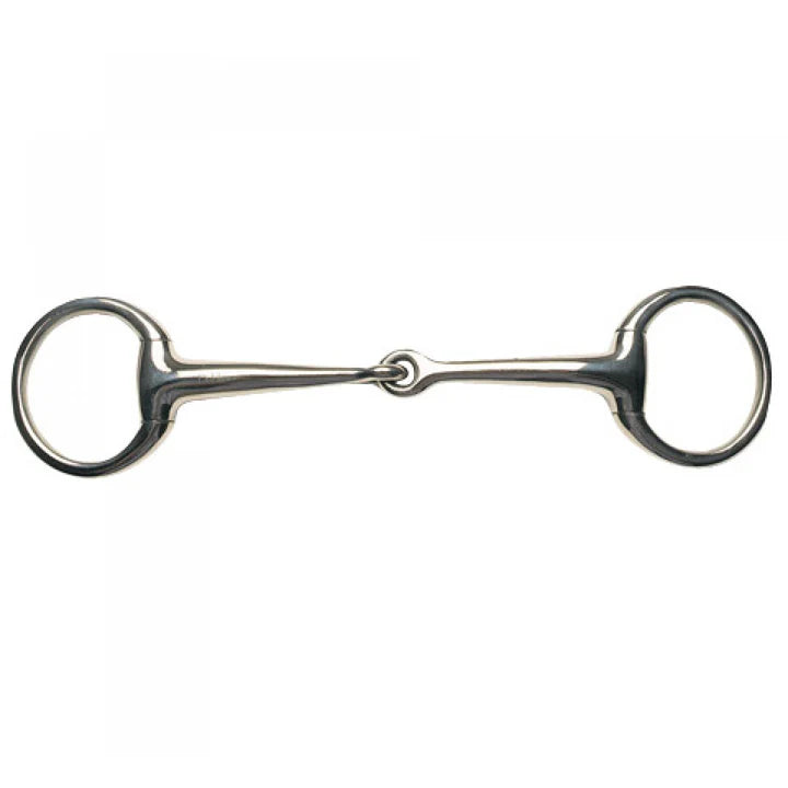 Korsteel Stainless Steel Jointed Eggbutt Bradoon Snaffle Bit