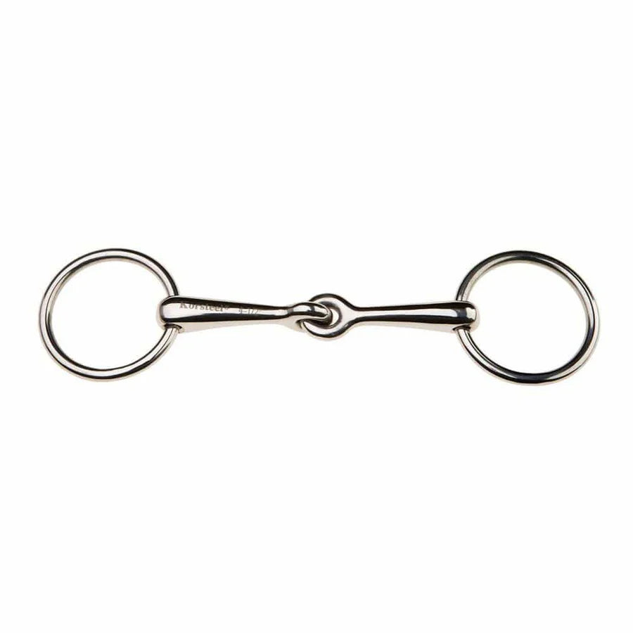 Korsteel Stainless Steel Weymouth Jointed Loose Ring Bradoon Snaffle Bit