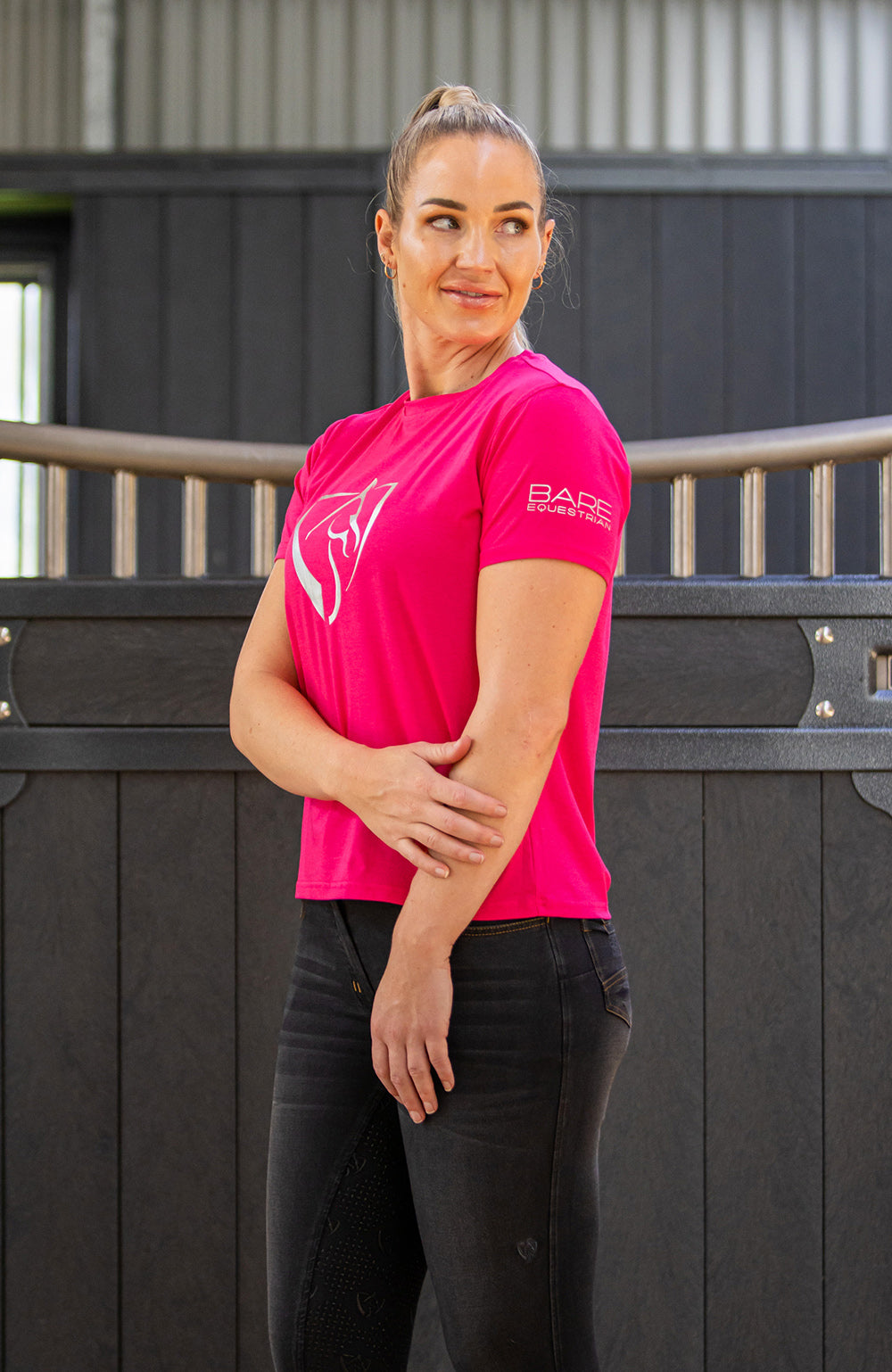 BARE Equestrian Silver Logo T-Shirt