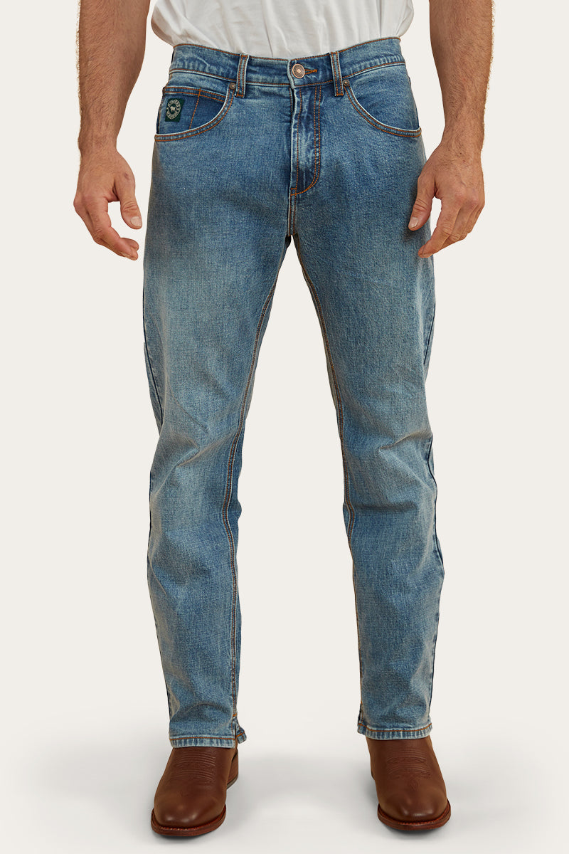 Ringers Western
Muster Rodeo Mens Straight Leg Jeans - Mid Wash Blue