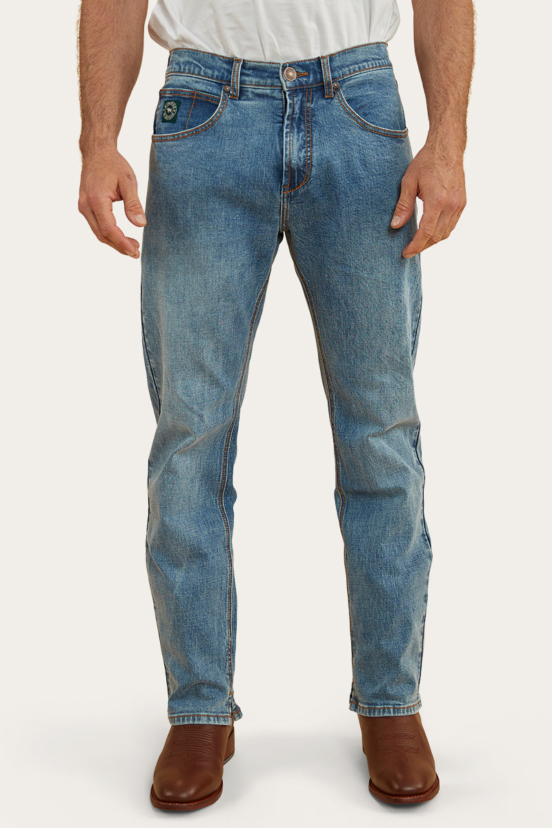 Ringers Western
Muster Rodeo Mens Straight Leg Jeans - Mid Wash Blue