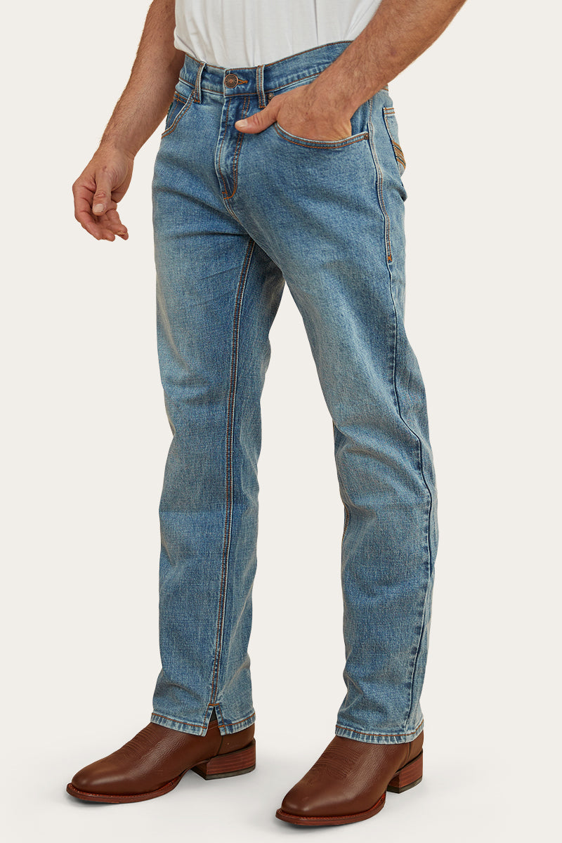 Ringers Western
Muster Rodeo Mens Straight Leg Jeans - Mid Wash Blue