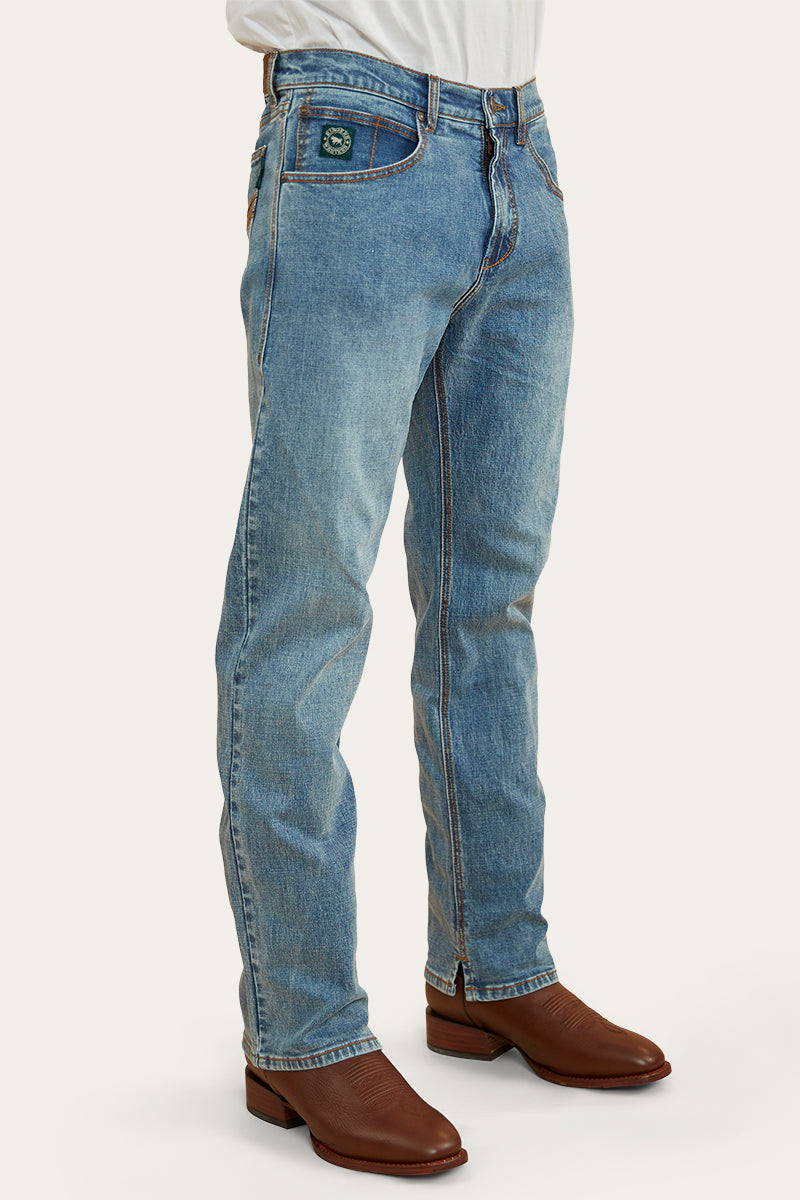 Ringers Western
Muster Rodeo Mens Straight Leg Jeans - Mid Wash Blue