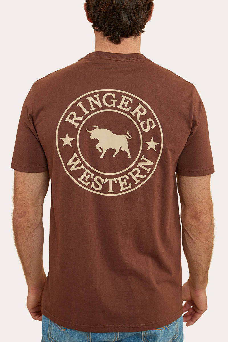 Ringers Western
Signature Bull Mens Classic Fit T-Shirt - Chocolate/Dark Sand