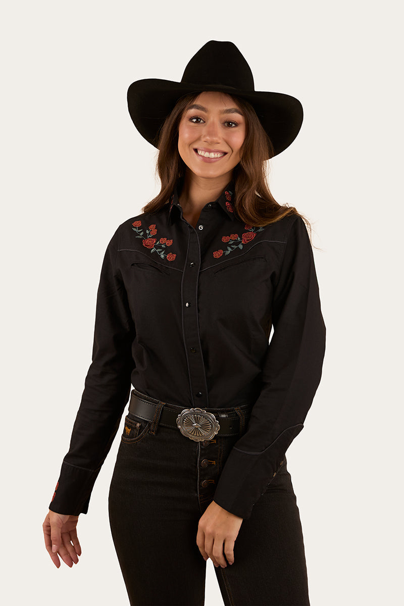 Ringers Western Midnight Rose Womens Western Shirt