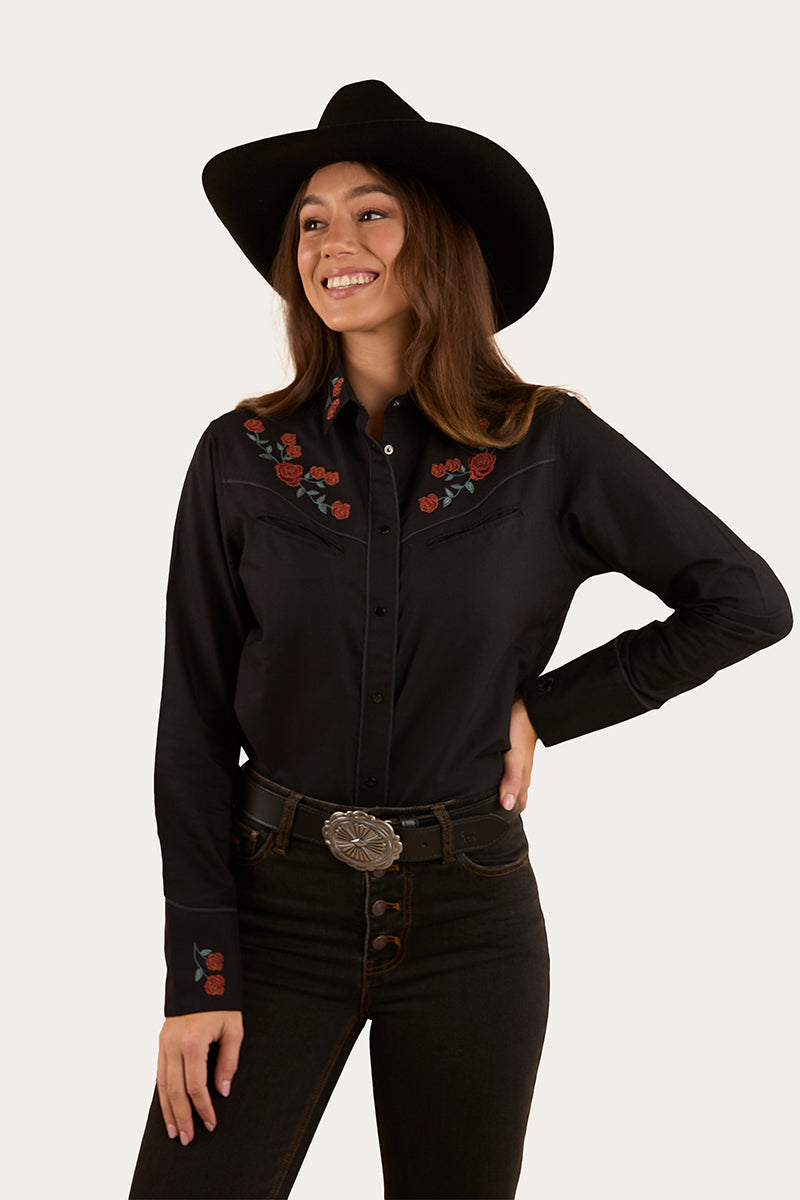 Ringers Western Midnight Rose Womens Western Shirt