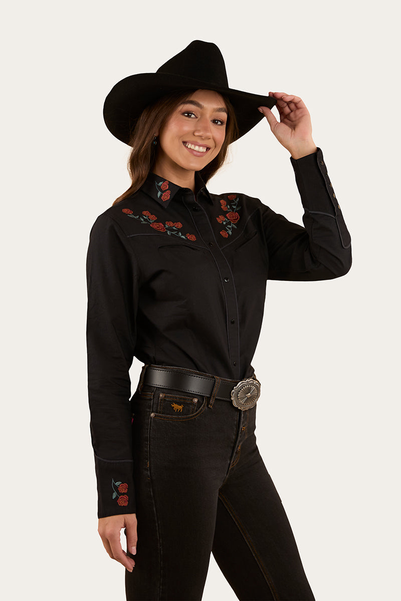 Ringers Western Midnight Rose Womens Western Shirt