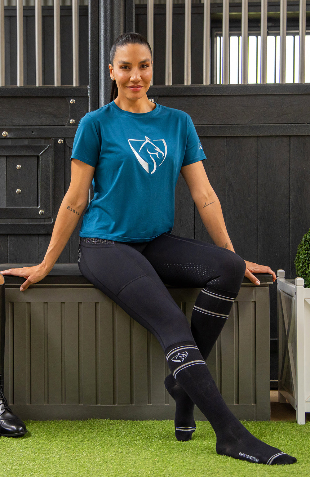 BARE Equestrian Silver Logo T-Shirt