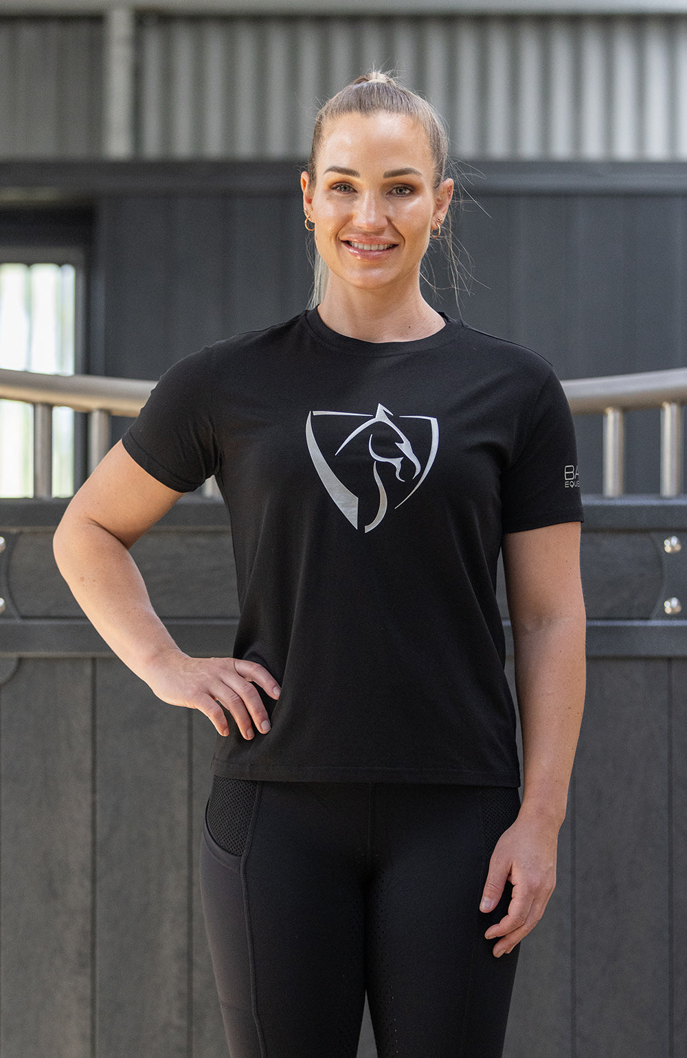 BARE Equestrian Silver Logo T-Shirt