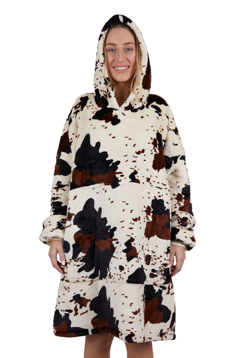 PW Cow Print Snuggle Hoodie 4