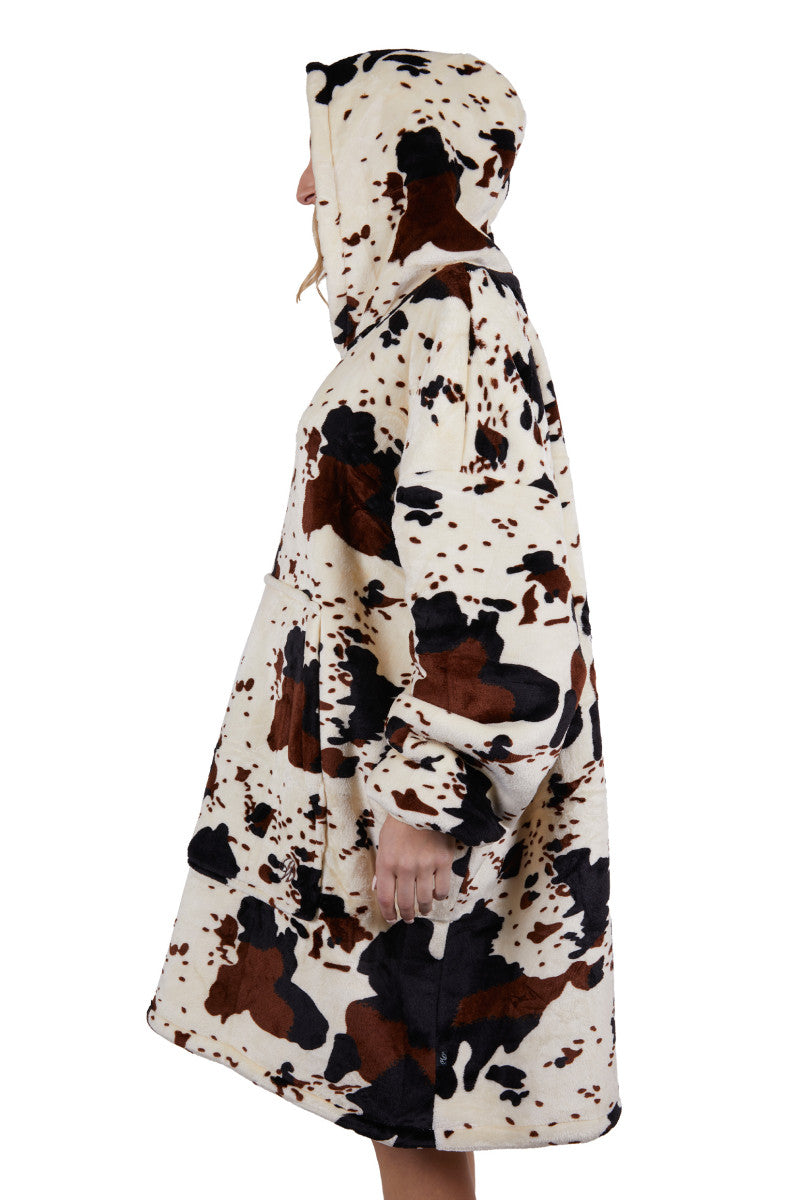 PW Cow Print Snuggle Hoodie 5