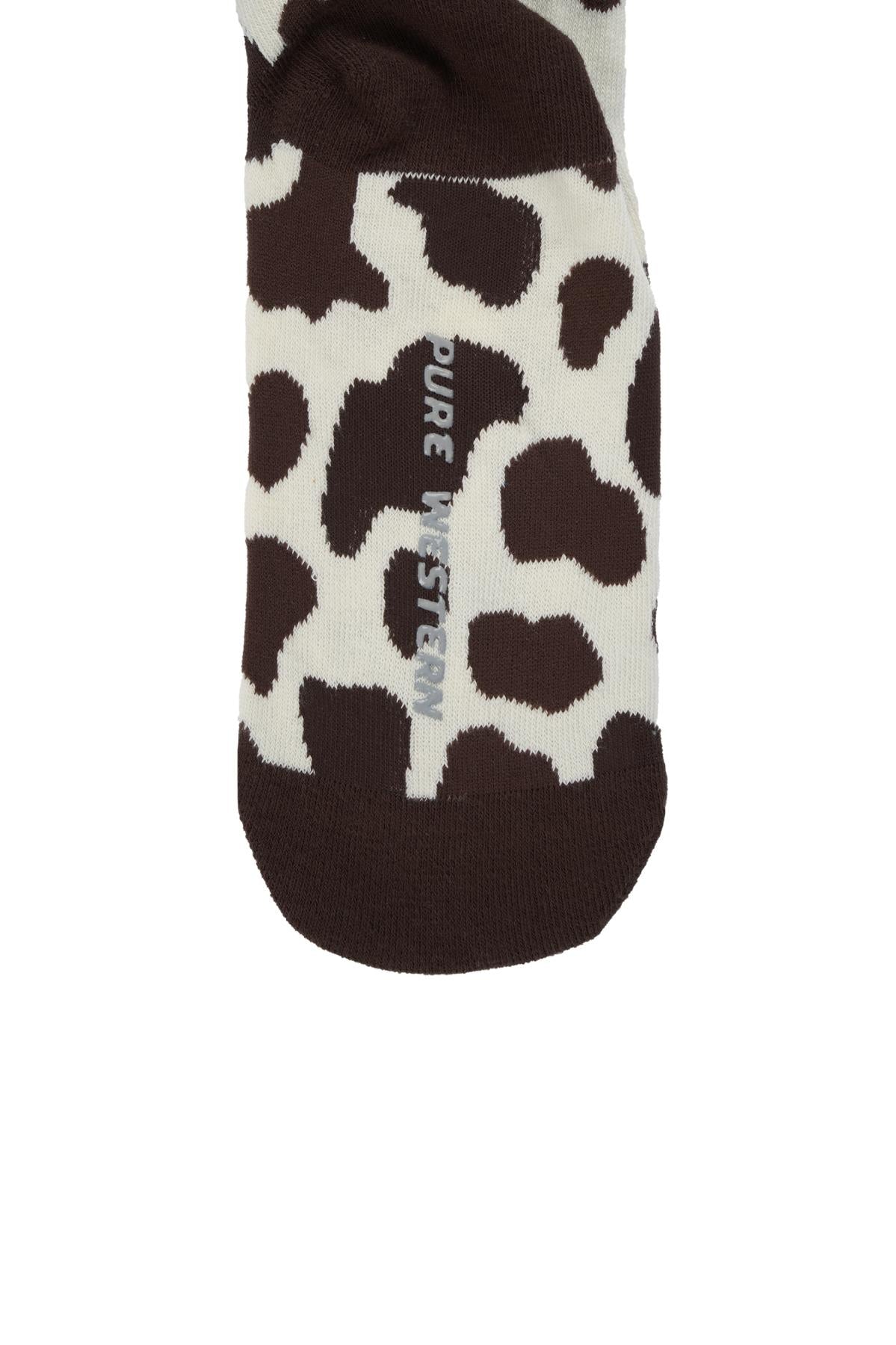 Pure Western Adult Crew Socks Black/Teal