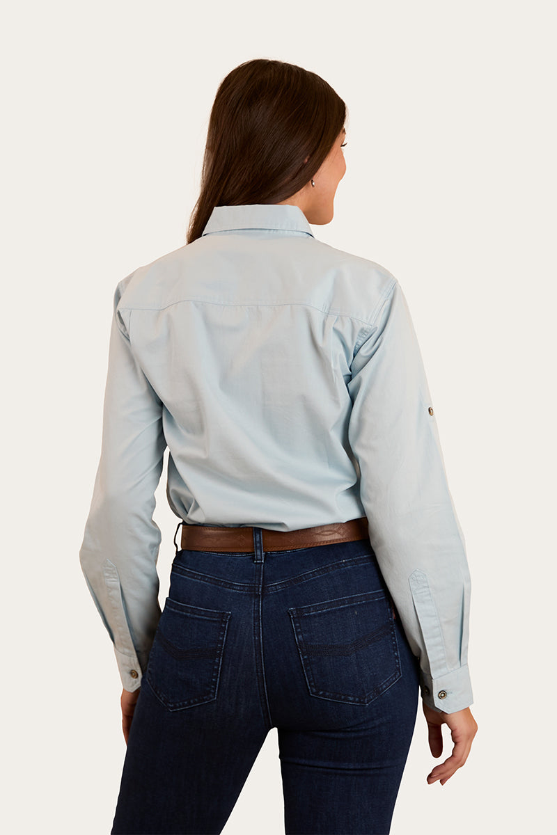 Ringers Western
Pentecost River Womens Full Button Work Shirt - Pastel Blue