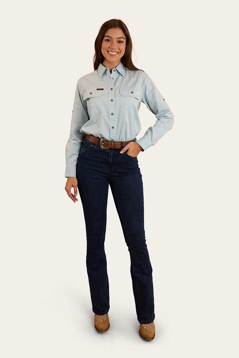 Ringers Western
Pentecost River Womens Full Button Work Shirt - Pastel Blue