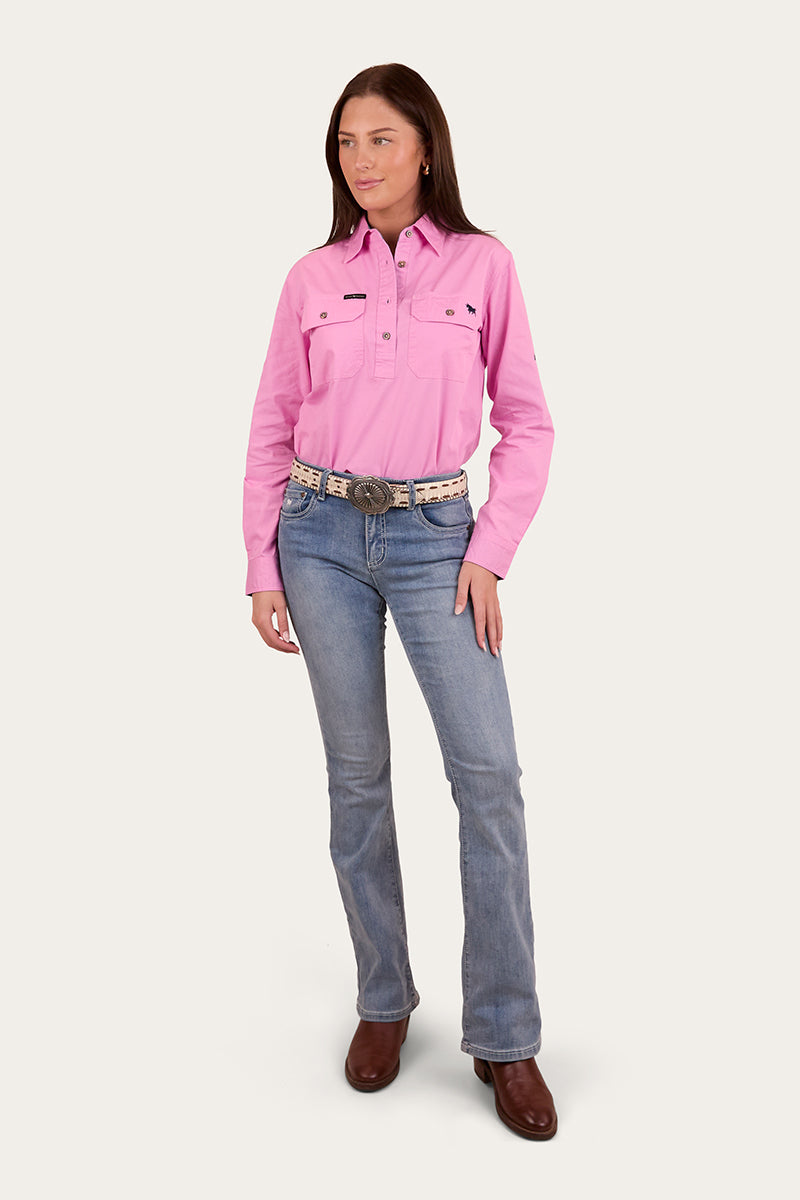 Ringers Western Pentecost River Womens Half Button Work Shirt