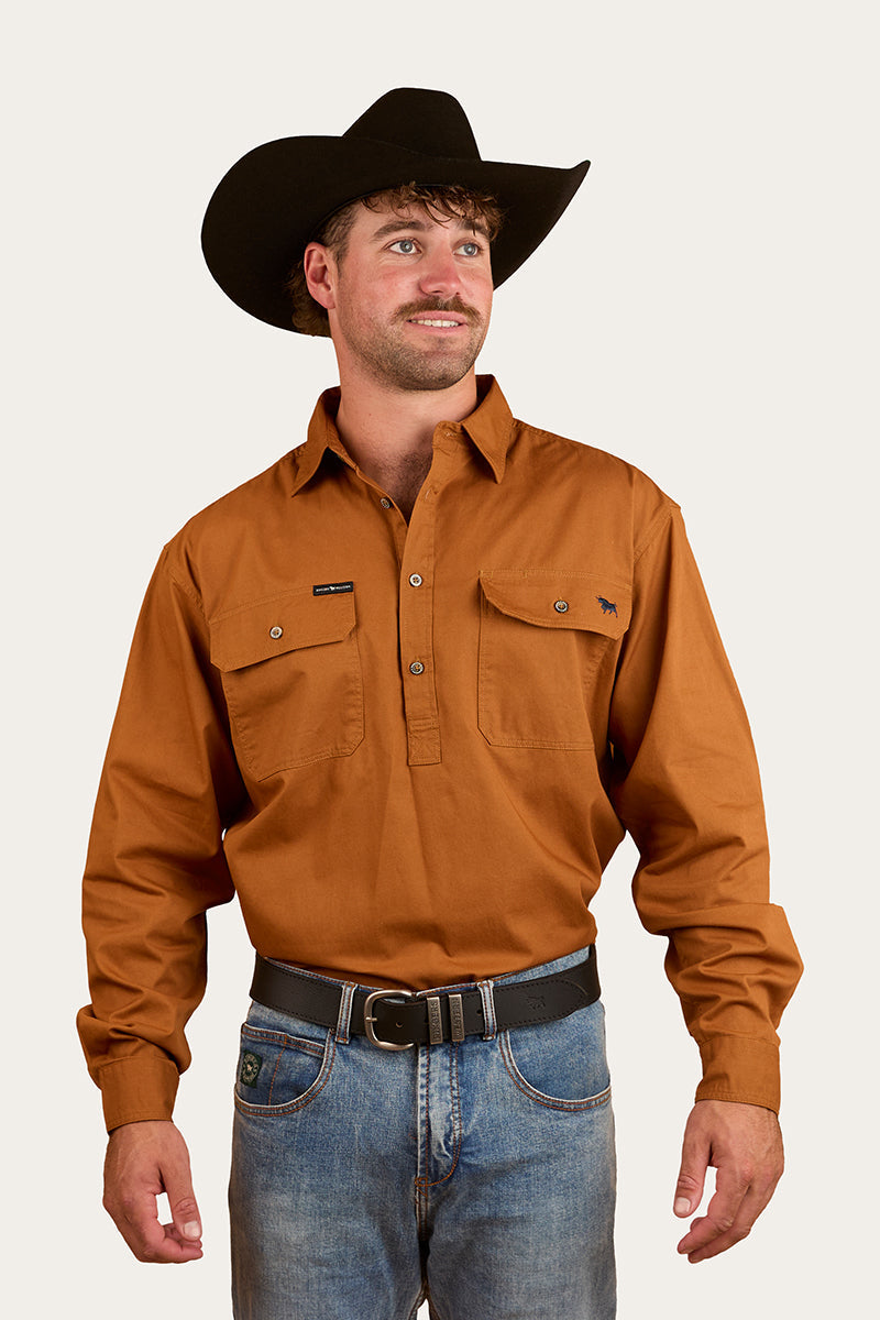 Ringers Western King River Mens Half Button Work Shirt