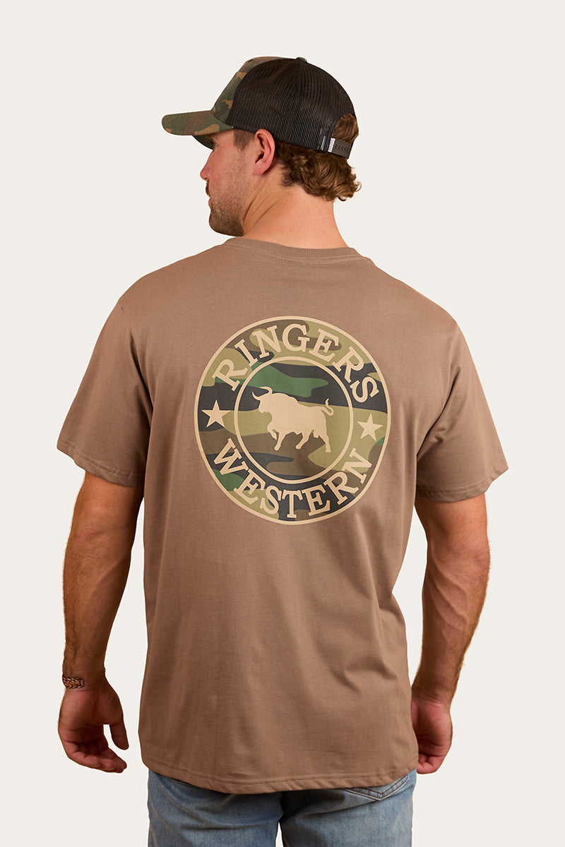 Ringers Western
Signature Bull Mens Loose Fit T-Shirt - Mushroom/Camo