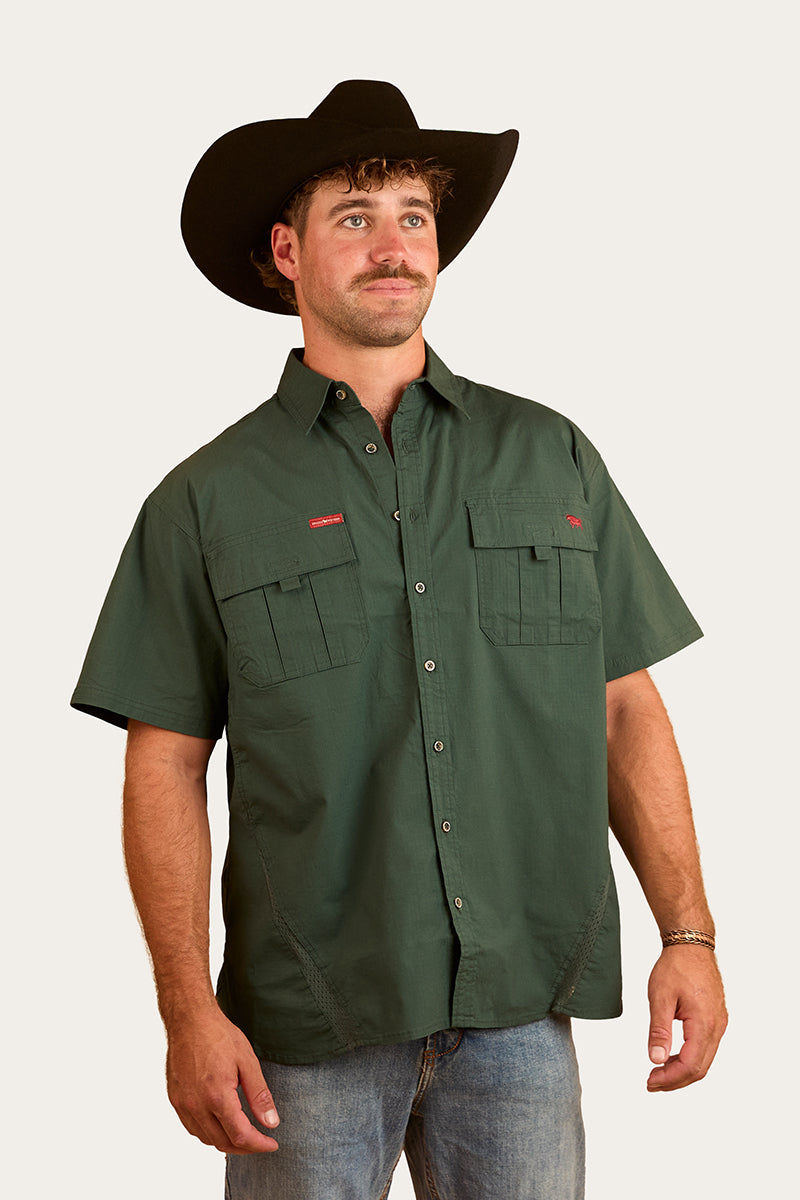 Ringers Western Bulgarra Mens Ripstop Full Button Work Shirt