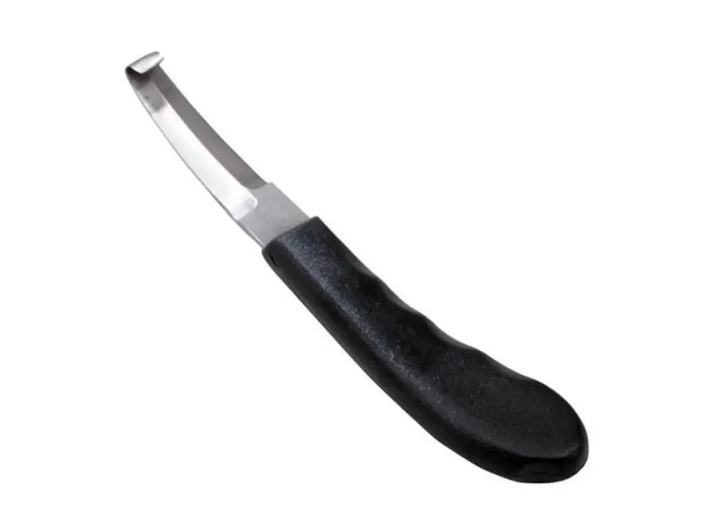 Roma Double Edged Hoof Knife With Plastic Handle
