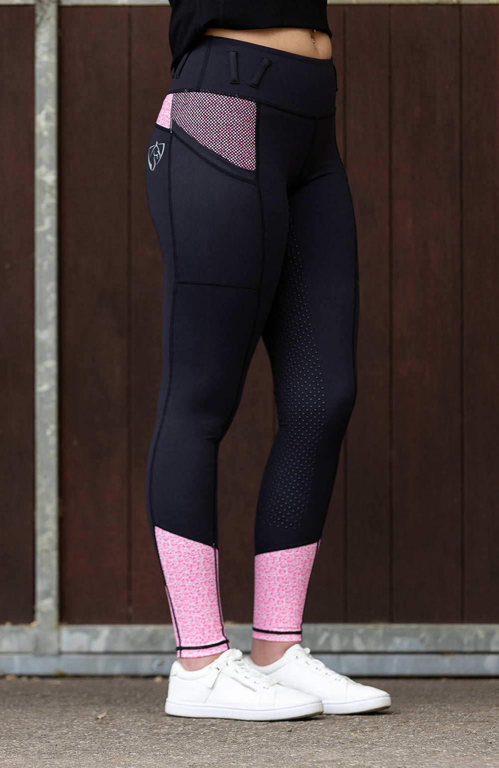 BARE Equestrian Youth Performance Riding Tights - Mosaic Bloom