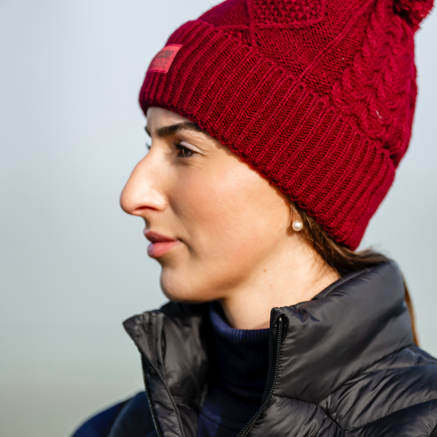 LE Knitted Beanie with Fleece Lining