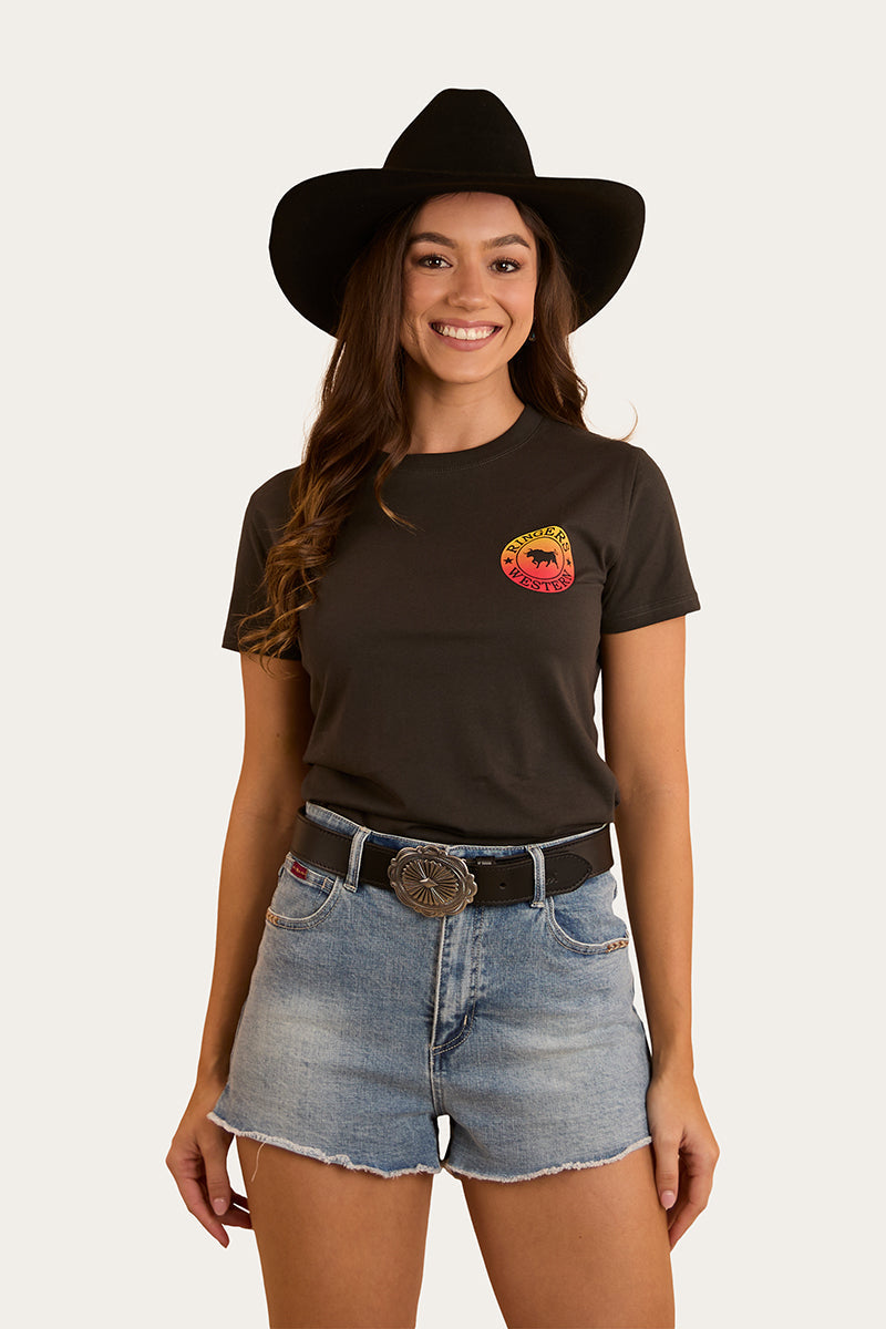 Ringers Western
Signature Bull Womens Classic Fit T-Shirt - Charcoal Fade
