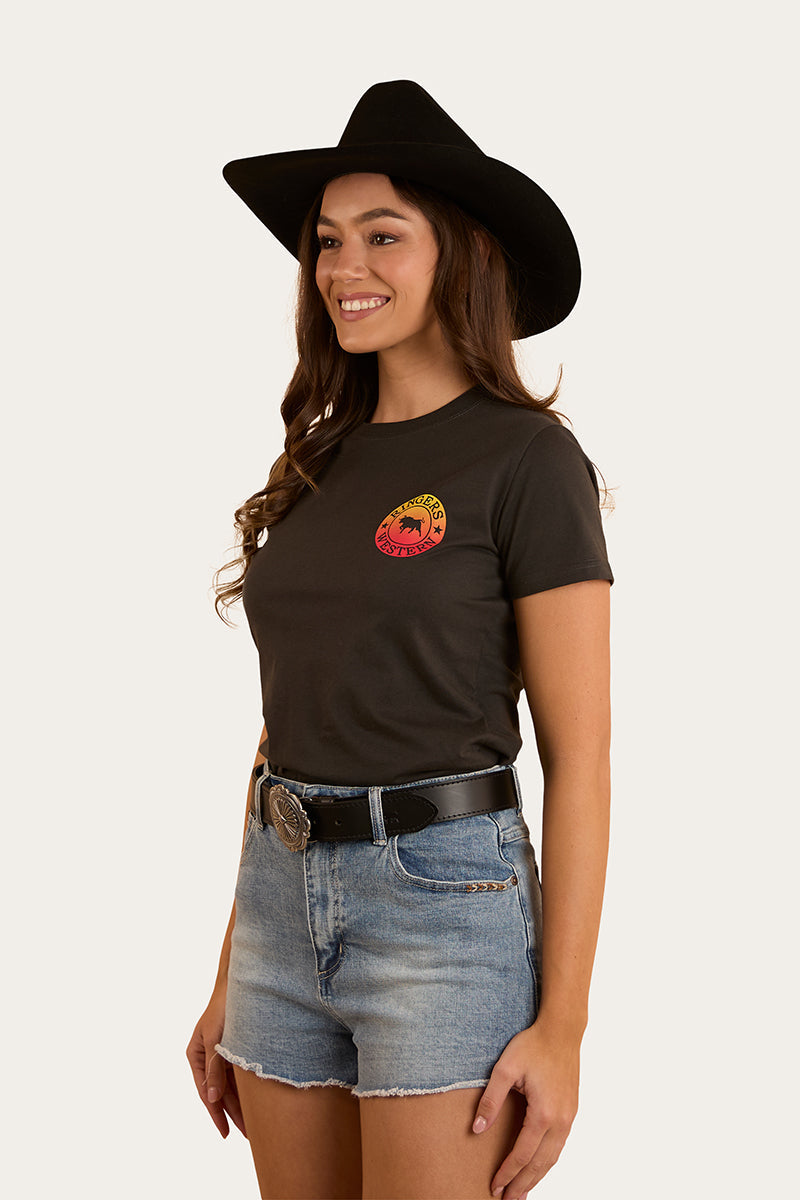 Ringers Western
Signature Bull Womens Classic Fit T-Shirt - Charcoal Fade