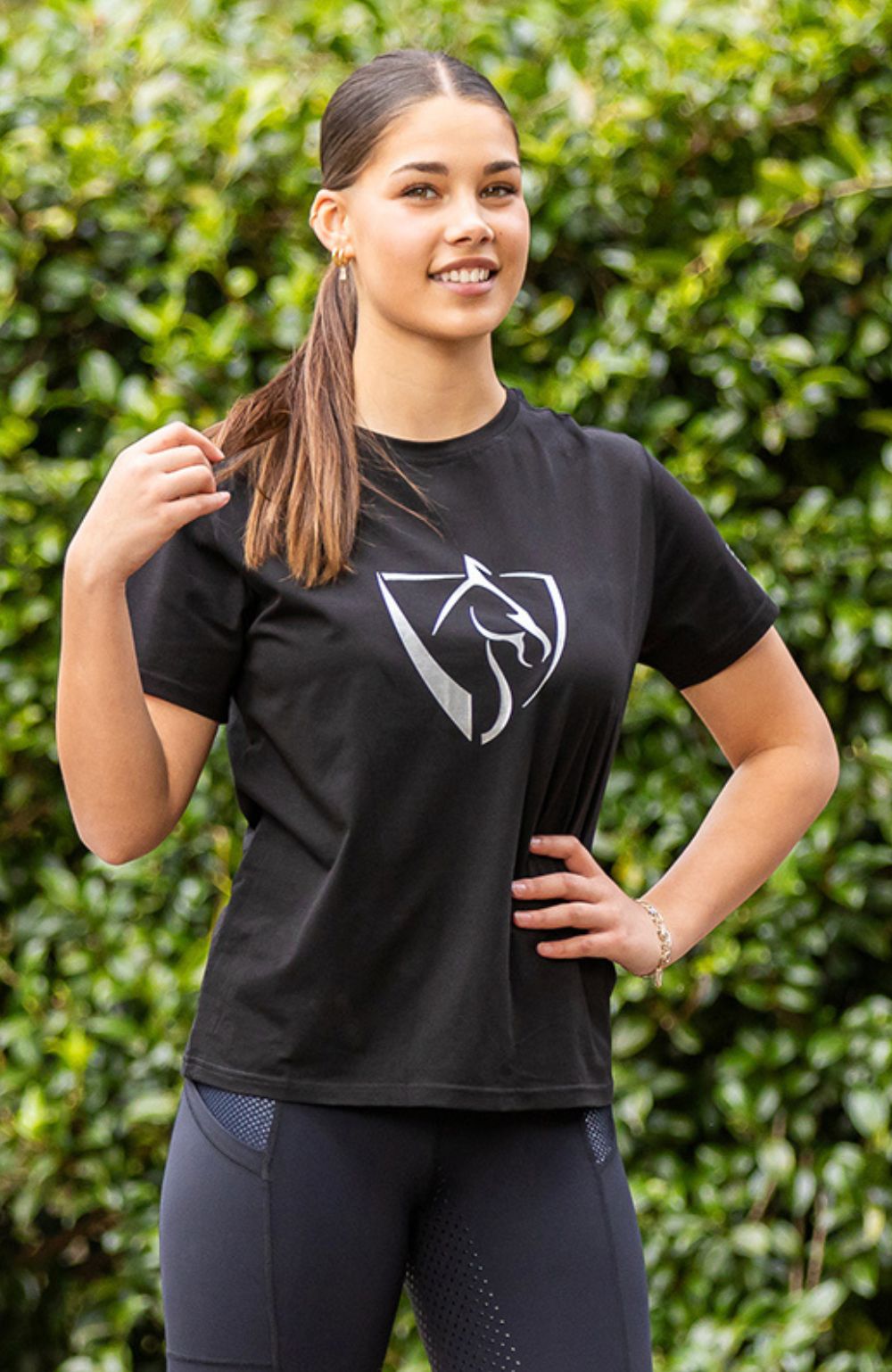 BARE Equestrian Silver Logo T-Shirt