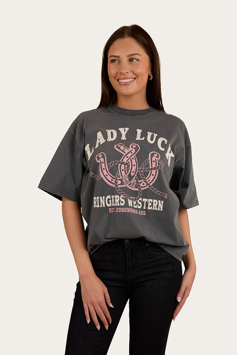 Ringers Western Lady Luck Womens Oversized T-Shirt
