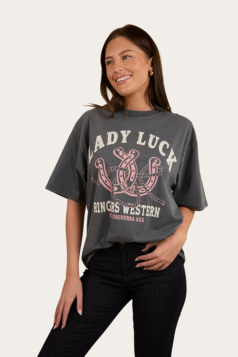Ringers Western Lady Luck Womens Oversized T-Shirt
