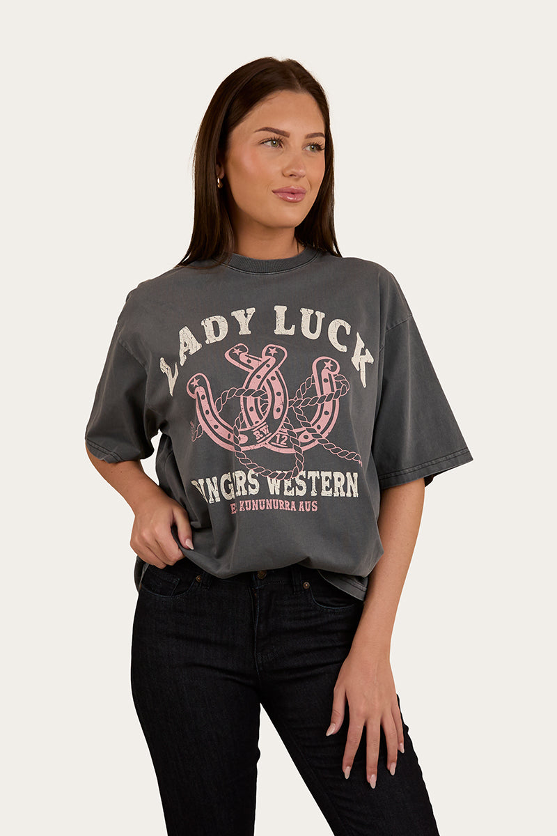 Ringers Western Lady Luck Womens Oversized T-Shirt