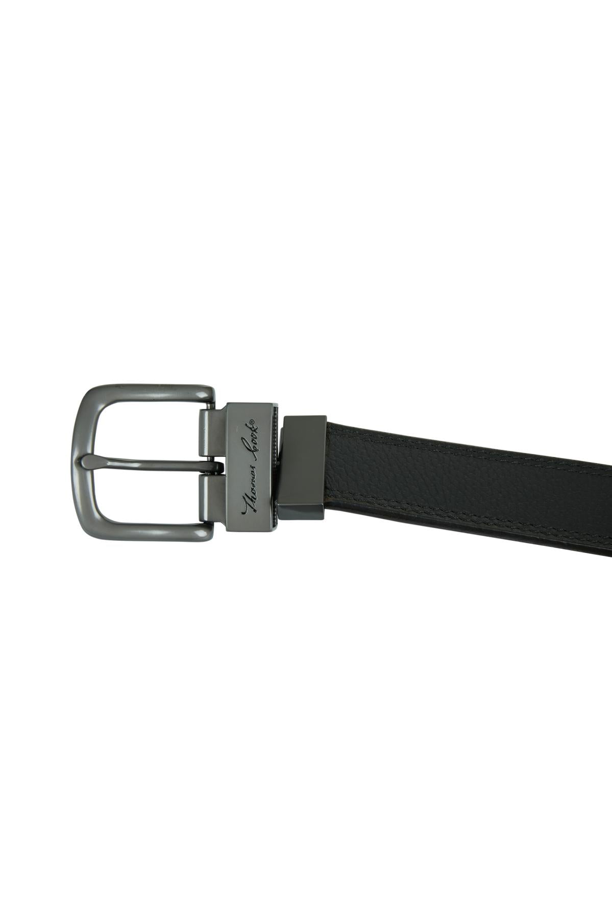 Thomas Cook Denver Reversible Belt - Chocolate/Black reverse