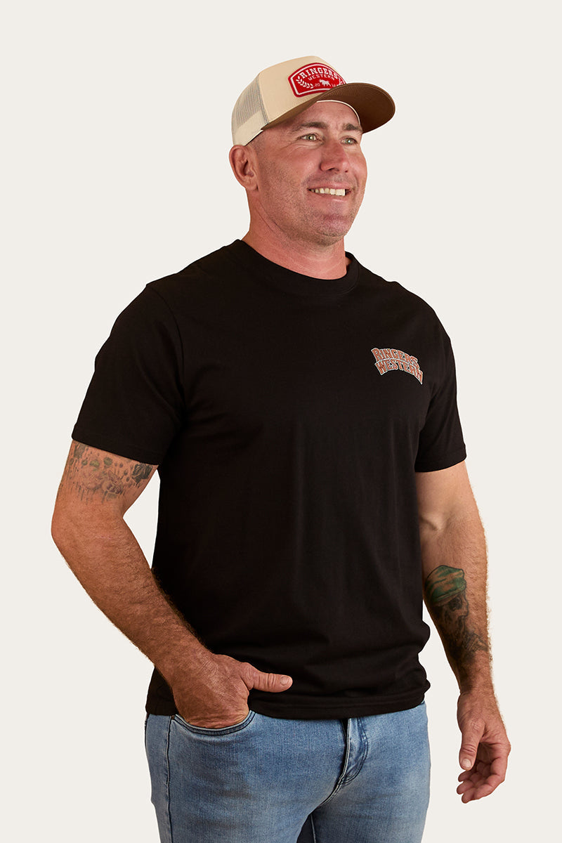 Ringers Western Do No Harm Take No Bull Mens Loose Fit T-Shirt