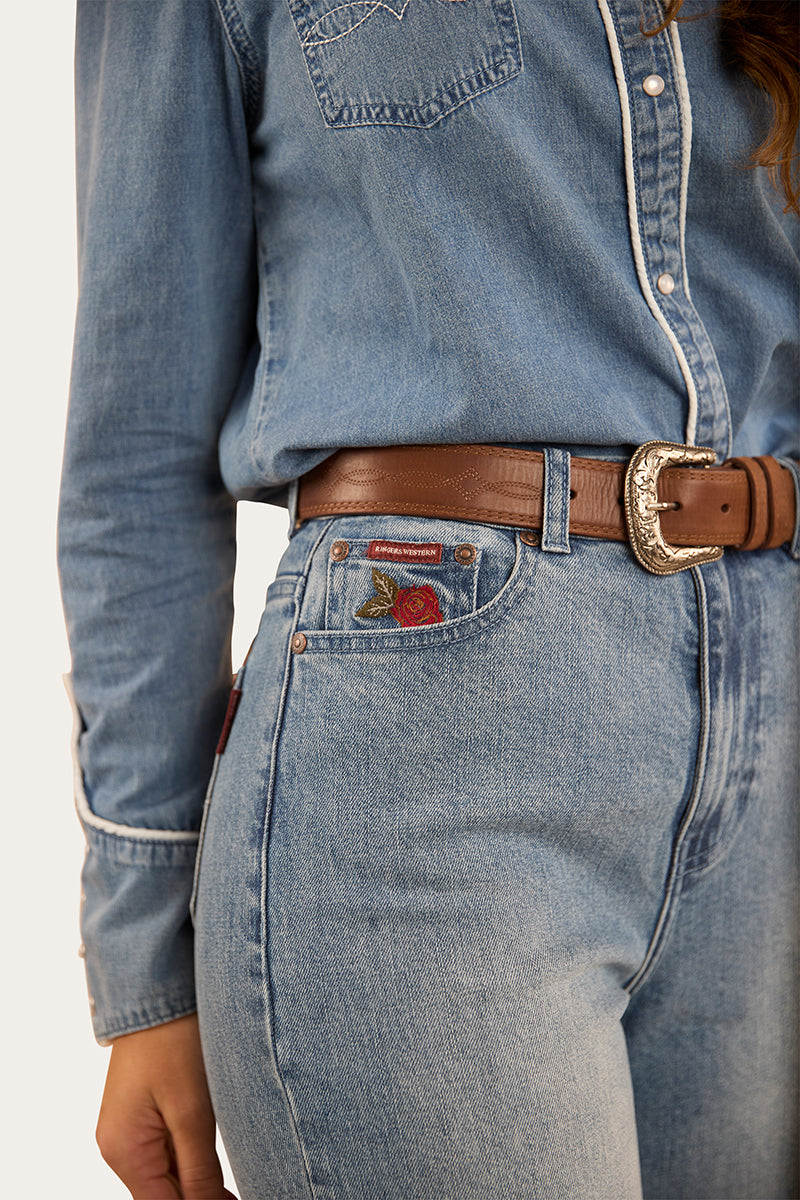 Ringers Western Visalia Rose Womens Wide Leg Jean