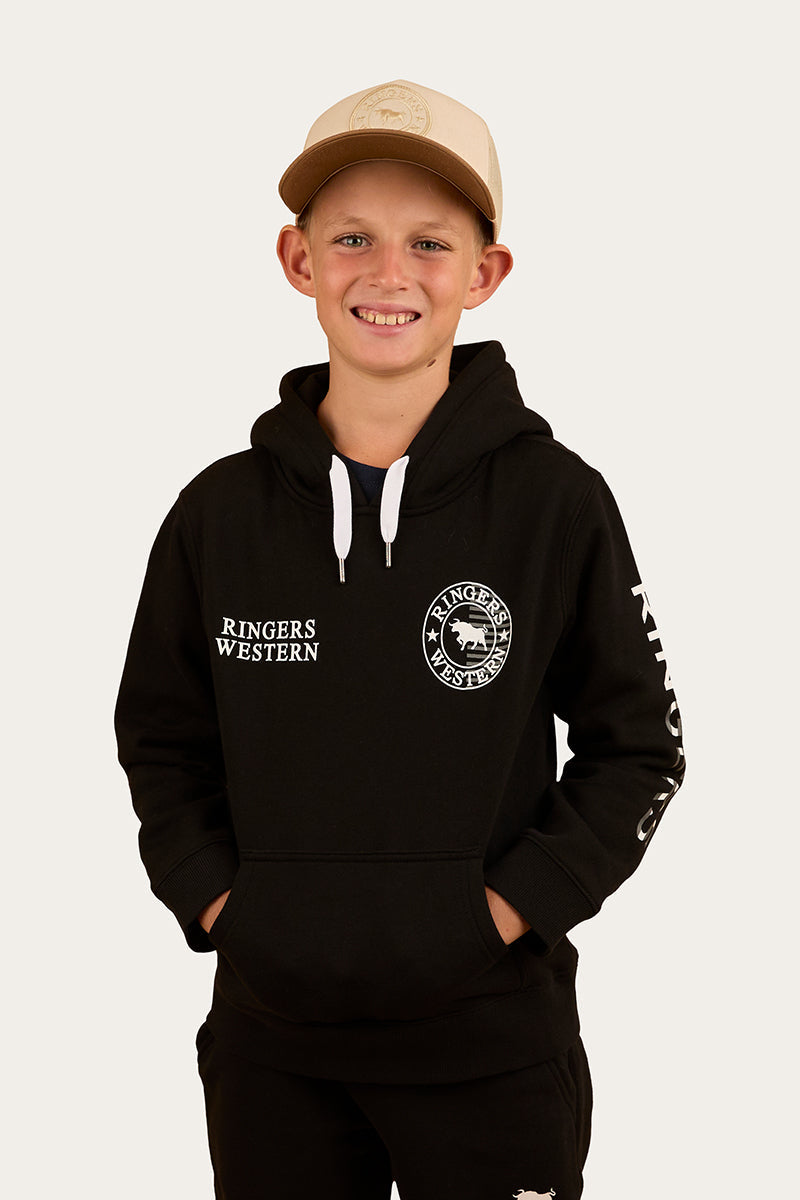 Ringers Western Jackaroo Flag Kids Pullover Hoodie