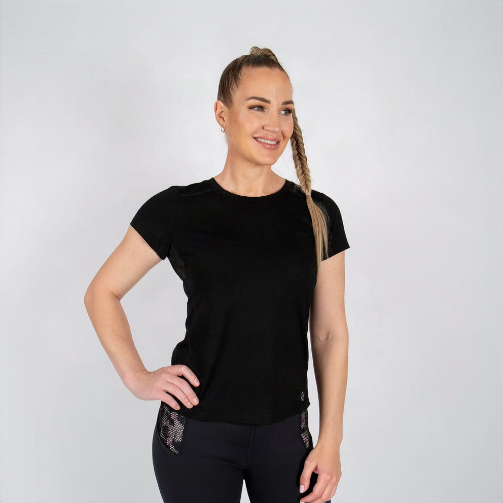 BARE Equestrian Youth Logo Riding T-Shirt - Black
