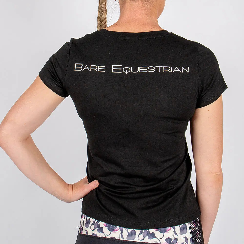 BARE Equestrian Youth Logo Riding T-Shirt - Black