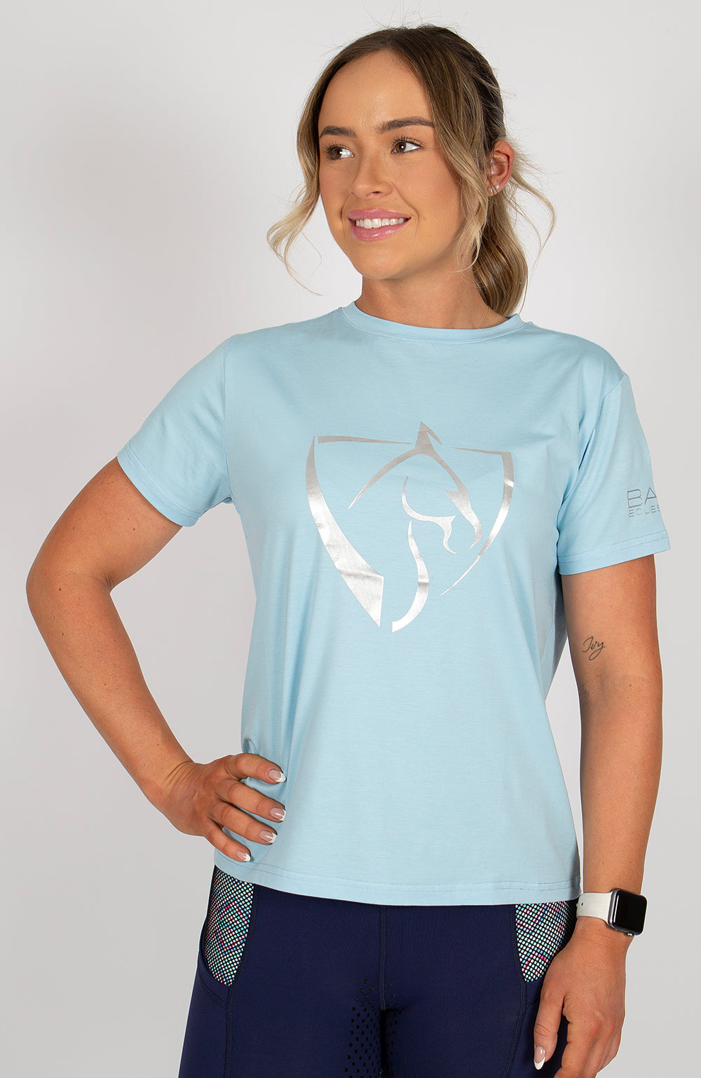 BARE Equestrian Youth Silver Logo T-Shirt