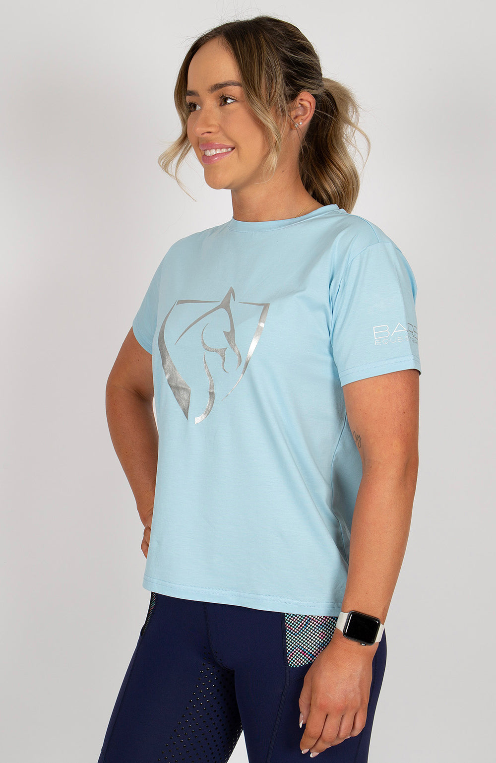 BARE Equestrian Silver Logo T-Shirt