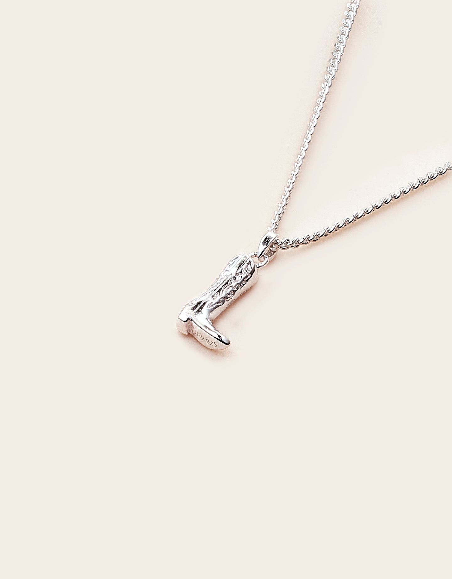 Whistle & Pop Trailblazer Dainty Boot Necklace