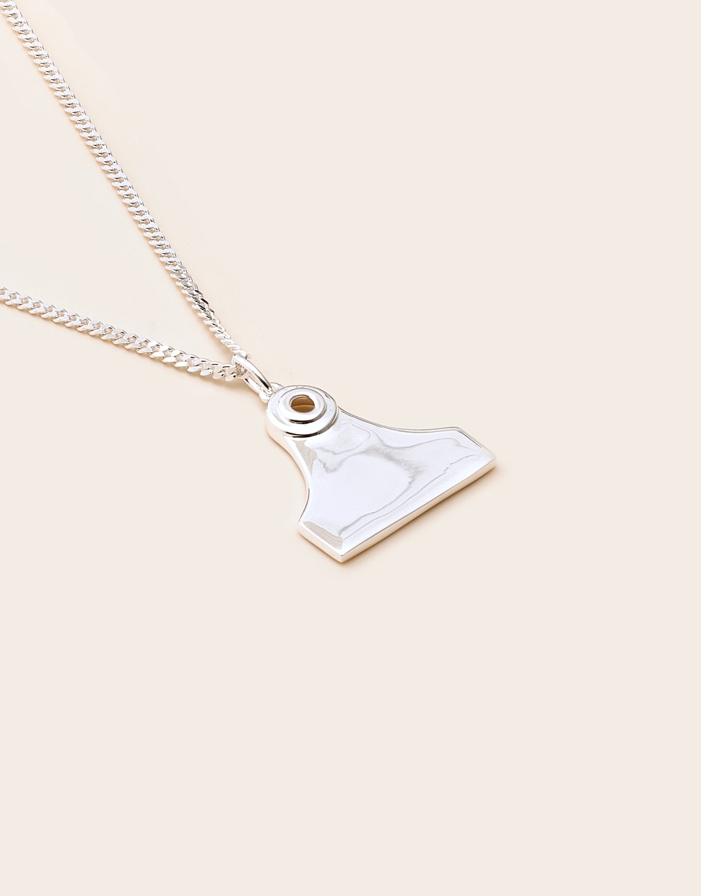 Whistle & Pop High Country Cattle Tag Necklace Silver