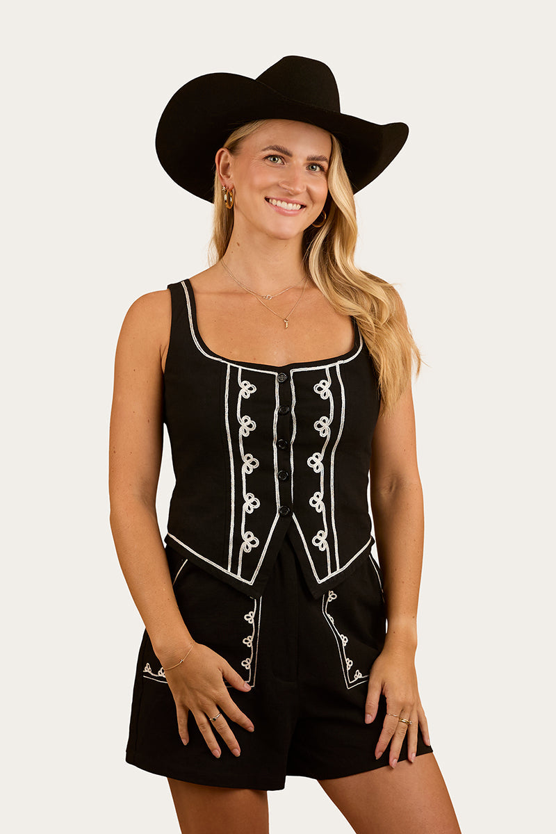 Ringers Western Westley Embroidered Shorts