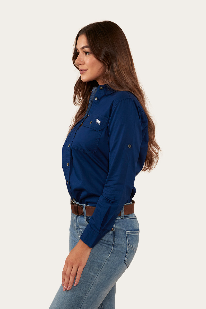 Ringers Western
Pentecost River Womens Full Button Work Shirt - Navy